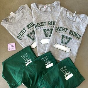 Gildan Gray and Green West Ridge Middle School T-Shirts